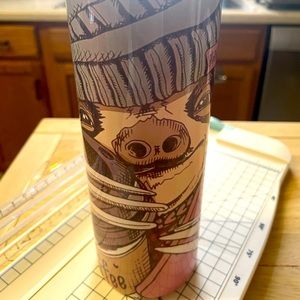 Coffee Sloth 20oz Tumbler w/Straw & Lid- NEW-